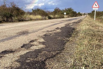 Carretera de Santovenia de la Valdoncina a Antmio.