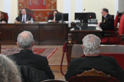 Un instante del juicio en la Audiencia Provincial de León.