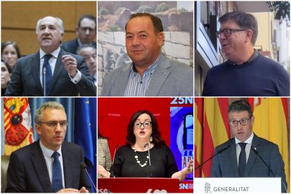 Algunos de los políticos involucrados en casos de acoso sexual.