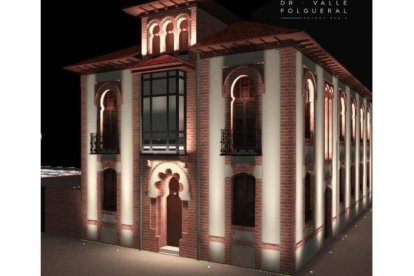 Recreación de cómo quedará el palacete neomudéjar.
