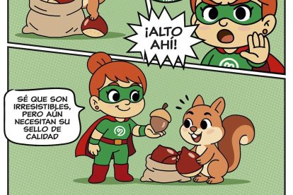 Algunas de las viñetas que ilustran el calendario de Alimentos de Calidad del Bierzo.