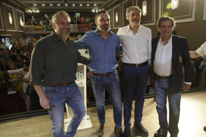 Carlos Pollán, Santiago Abascal, Pablo Calvo Liste y Francisco García Paramio. FERNANDO OTERO