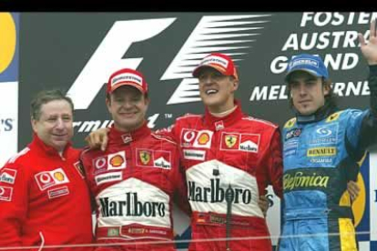Con ese resultado Fernando Alonso comienza el Mundial en el podio acompañando a los dos Ferraris.