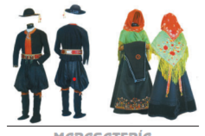 Los trajes de Maragatería se utilizaban con complementos como el cinto de canana decorado con ricos bordados. DL
