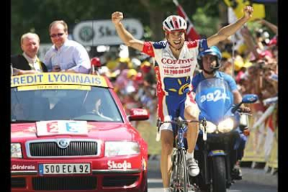 El francés David Moncoutié (Cofidis) ganó en solitario la duodécima etapa del Tour de Francia, de 187 kilómetros, disputada entre Briançon y Digne-les-Bains, en coincidencia con el día de la Fiesta Nacional francesa.