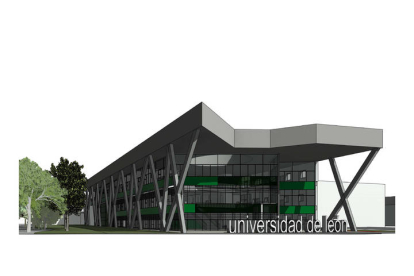 Imagen del proyecto que Melquiades Ranilla para el edificio de usos múltiples de la Universidad de León