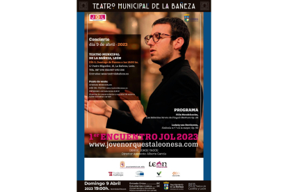 Cartel del conciento de la Joven Orquesta Leonesa. DL