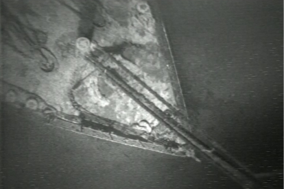 Fotograma de 1986 de la proa del Titanic. WHOI