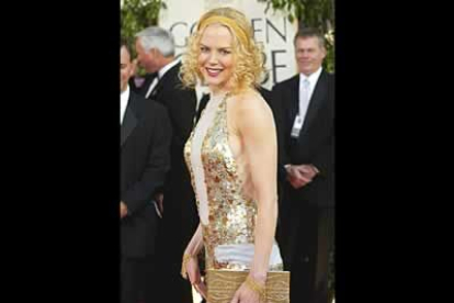 Nicole Kidman también acudió a los premios y sin compañía, como nominada a la mejor actriz secundaria por su trabajo en «Cold Mountain».