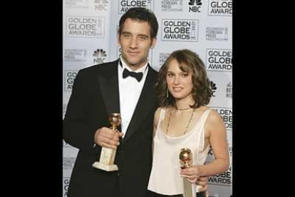 La actriz norteamericana Natalie Portman y su compañero de reparto en la película Closer, Clive Owen, coparon los premios a los mejores actores secundarios.