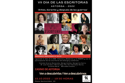 Cartel de la jornada del Día de las Escritoras en Astorga. DL