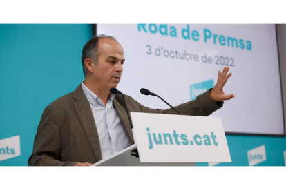 El secretario general de JxCAT, Jordi Turull. TONI ALBIR