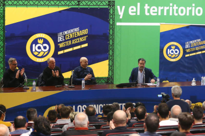 Bolo, Lucas, Claudio y Granero (por videoconferencia) recordaron los ascensos vividos. L. DE LA MATA