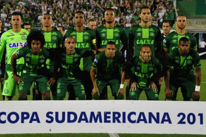 La alineación del Chapecoense que se enfrentó al San Lorenzo en las semifinales de la Copa Sudamericana, hace seis días.