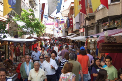 Mercado medieval de La Bañeza, en la edición pasada. RUBÉN PRIETO
