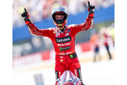 Bagnaia sumó su cuarto triunfo del Mundial en Assen. V. JANNINK