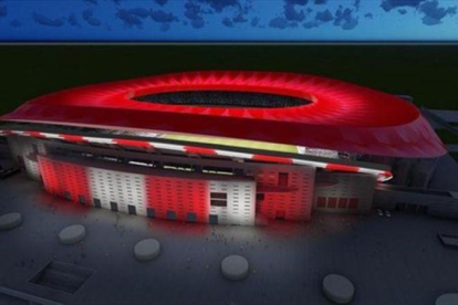Recreación del Wanda Metropolitano, el próximo estadio del Atlético de Madrid.