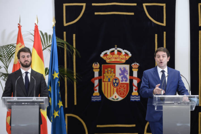 García-Gallardo y Fernández Mañueco presentaron su pacto. NACHO GALLEGO