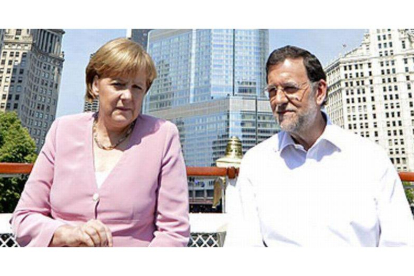 Angela Merkel y Mariano Rajoy, en Chicago, el pasado 20 de mayo, durante la cumbre de la OTAN.