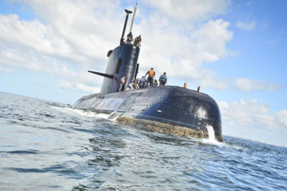Fotografía sin fecha cedida por la Armada Argentina que muestra el submarino desaparecido.