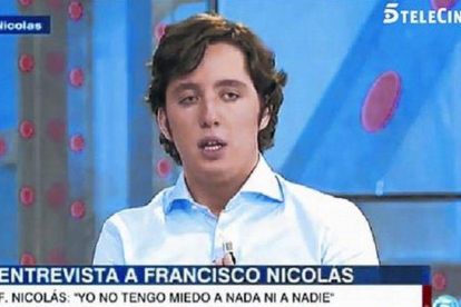 Francisco Nicolás Gómez, anoche en Tele 5.