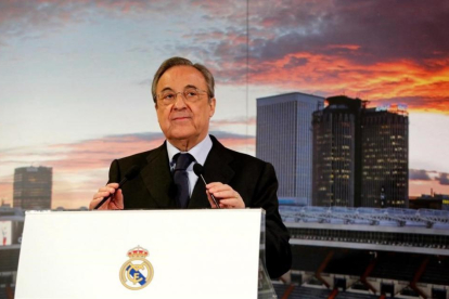 Florentino Pérez, en un acto oficial del Real Madrid.