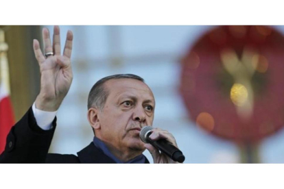 Erdogan, tras su triunfo en el referéndum el pasado 16 de abril.