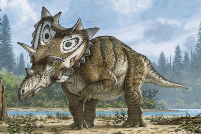 REcreación artística de la nueva especie de dinosaurio descubierta.