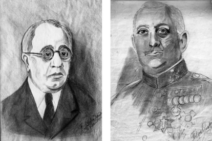 Retratos de Manuel Azaña y del general Primo de Rivera