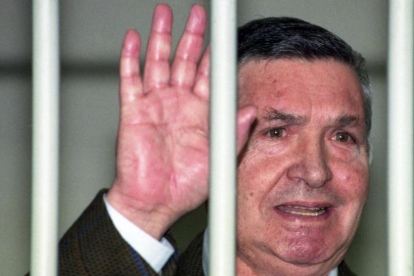 Totò Riina, durante su juicio, en 1993.