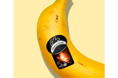 El nuevo distintivo de los plátanos de La Palma. TWITTER
