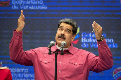 Nicolás Maduro, ayer en Caracas. RAYNER PEÑA