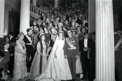 Boda del rey Juan Carlos I con la reina Sofia de Grecia en Atenas, el 14 de mayo de 1962. ARCHIVO