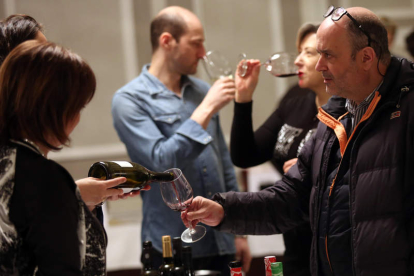 Imagen de archivo de la presentación de los vinos del Bierzo en Madrid en 2017. RAQUEL P. VIECO