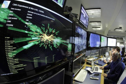 Una sala de la sede central del CERN, organismo que ha llevado a cabo el nuevo experimento.