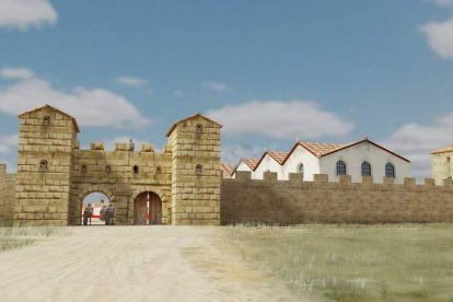 Puerta Este del campamento de la Legio VII.     CORTESÍA DE ÁNGEL MORILLO