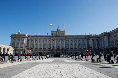 Palacio Real durante el segundo homenaje de Estado a las víctimas del covid. BALLESTEROS
