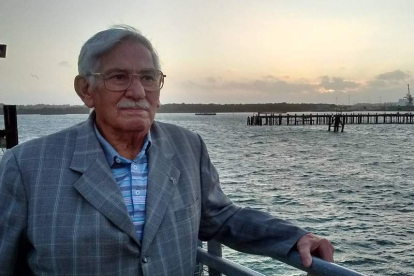 Paco Robles en 2017 en Southampton, el puerto al que llegó desde Santurce en 1937. GAITERO