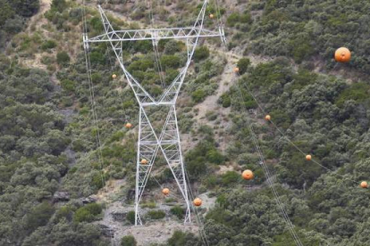 Las torreras eléctricas atraviesan los montes de utilidad pública de Villagatón.