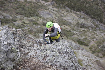 Kike Calleja en la subida. CAMPOS