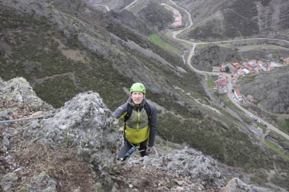 Kike Calleja en la subida. CAMPOS