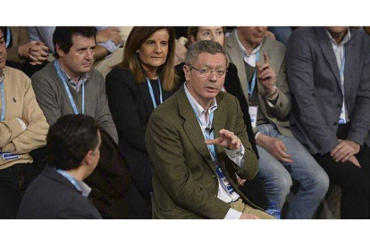 El ministro de Justicia, Alberto Ruiz Gallardón, este sábado, en la Convención Nacional del PP, en Valladolid.