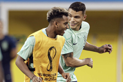 Rodrygo tiene todas las opciones de partir como titular ante Suiza tras la lesión de Neymar. A. LACERDA