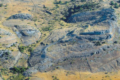 Vista aérea del asentamiento en donde se realizará la excavación arqueológica.