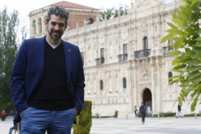 Diego Fernández Pérez de Ponga, en su visita a León. RAMIRO