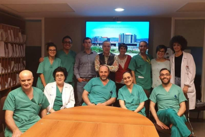 Cirujanos de la Unidad de Cirugía Esófago-Gástrica del Caule con asistentes al curso de otros centros de la Comunidad y Alicante.
