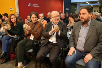 Oriol Junqueras interviene en el Consell Nacional de ERC, en su sede delante el partido.