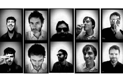 Serie que muestra, bajo diferentes gestos, a Jordi Sapena, Jorge Martí, José Marco, Marc Greenwood y Pau Roca.