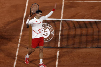 Novak Djokovic, hoy en Roland Garros.