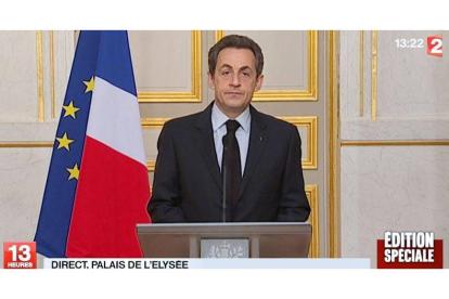 Nicolas Sarkozy ha anunciado las nuevas normas mediante un discurso televisado.
